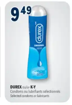 Familiprix DUREX or K-Y Selected condoms or lubricants offer