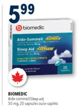 Familiprix Biomedic extra strength sleep aid liquid gels 20un offer