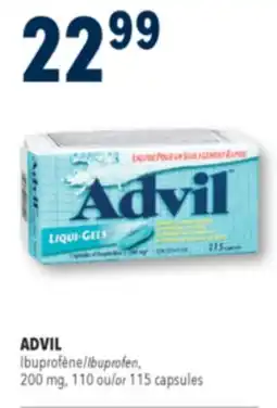 Familiprix Advil Liqui-Gels ibuprofen capsules 115un offer