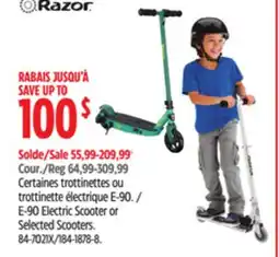 Canadian Tire Razor E-90 Electric Scooter or Selected Scooters offer