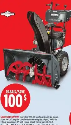 Canadian Tire Briggs & Stratton 306cc Gas 2-Stage Snowblower offer