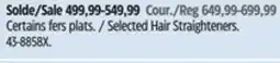 Canadian Tire Selected Hair Straighteners offer