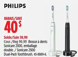 Canadian Tire PHILIPS Sonicare 2300 Dual-Pack Toothbrush offer
