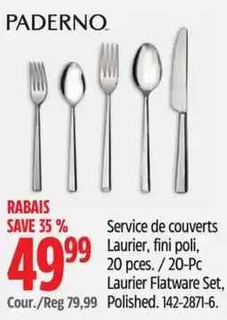 Canadian Tire Laurier Flatware Set, Polished offer