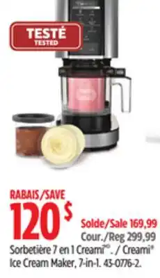 Canadian Tire Creami Ice Cream Maker, 7-in-1 offer