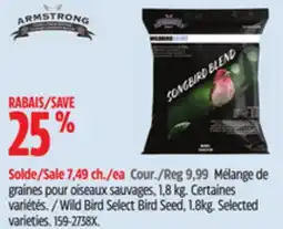 Canadian Tire Armstrong Wild Bird Select Bird Seed offer