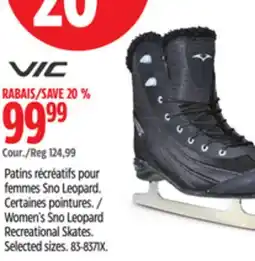 Canadian Tire VIC Women's Sno Leopard Recreational Skates offer