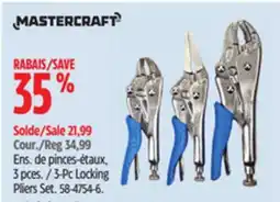 Canadian Tire Mastercraft 3-Pc Locking Pliers Set offer