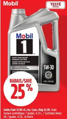 Canadian Tire Synthetic Motor Oil offer