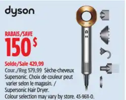 Canadian Tire Dyson Supersonic Hair Dryer offer