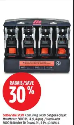 Canadian Tire 3000-lb Ratchet Tie Downs, 14´, 4-Pk offer