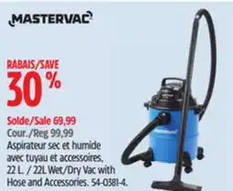 Canadian Tire 22L Wet/Dry Vac with Hose and Accessories offer