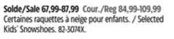 Canadian Tire Selected Kids' Snowshoes offer