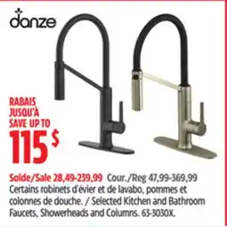 Canadian Tire Selected Kitchen and Bathroom Faucets, Showerheads and Columns offer
