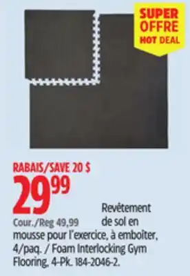 Canadian Tire Foam Interlocking Gym Flooring offer