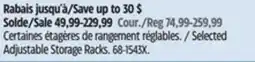 Canadian Tire MAXIMUM Selected Adjustable Storage Racks offer
