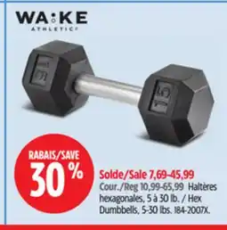 Canadian Tire Hex Dumbbells, 5-30 lbs offer