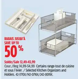 Canadian Tire Selected Kitchen Organizers and Holders offer