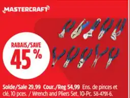 Canadian Tire Wrench and Pliers Set, 10-Pc offer