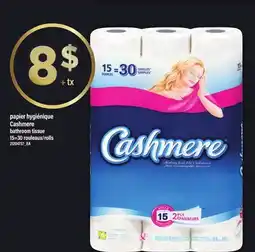 Maxi PAPIER HYGIÉNIQUE CASHMERE, 15=30 rouleaux offer