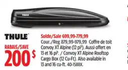 Canadian Tire Convoy XT Alpine Rooftop Cargo Box (12 Cu-Ft). Also available in 13 and 16 cu-ft offer