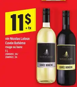 Maxi VIN NICOLAS LALOUX CUVÉE BOHÈME ROUGE OU BANC, 1 L offer