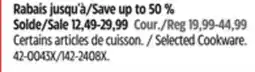 Canadian Tire T-fal Selected Cookware offer