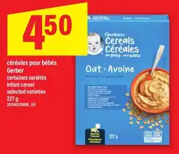 Maxi CÉRÉALES POUR BÉBÉS GERBER | INFANT CEREAL, 227 G offer