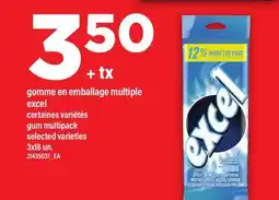 Maxi GOMME EN EMBALLAGE MULTIPLE EXCEL | GUM MULTIPACK, 3X18 UN offer