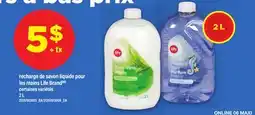 Maxi RECHARGE DE SAVON LIQUIDE POUR LES MAINS LIFE BRAND, 2 L offer