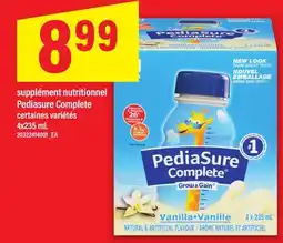 Maxi SUPPLÉMENT NUTRITIONNEL PEDIASURE COMPLETE, 4X235 ML offer