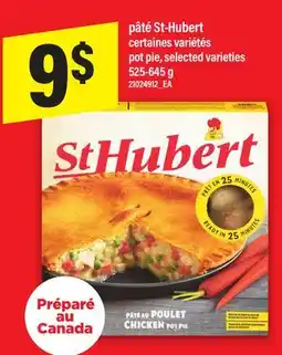 Maxi PÂTÉ ST-HUBERT | POT PIE, 525-645 G offer
