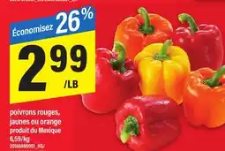 Maxi POIVRONS ROUGES, JAUNES OU ORANGE offer