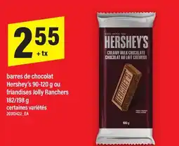 Maxi BARRES DE CHOCOLAT HERSHEY'S, 90-120 G OU FRIANDISES JOLLY RANCHERS, 182/198 G offer