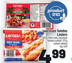 Metro SAUCISSES FUMÉES LESTERS | LESTERS WIENERS offer