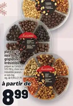 Metro PLATEAU DE NOIX OU DE GRIGNOTINES IRRÉSISTIBLE | IRRÉSISTIBLE PEANUTS OR NUTS TRAY NUTS offer