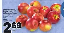 Metro POMMES CORTLAND, EMPIRE, LOBO, MCINTOSH OU SPARTAN | APPLES offer