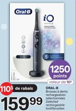 Brunet ORAL-B Brosses à dents rechargeables sélectionnées offer
