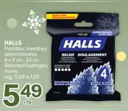 Brunet HALLS Pastilles, menthes sélectionnées offer