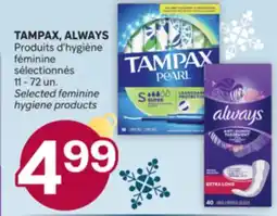 Brunet TAMPAX, ALWAYS Produits d'hygiène féminine sélectionnés offer