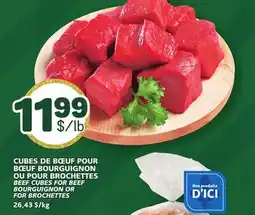 Marché Bonichoix BEEF CUBES FOR BEEF BOURGUIGNON OR FOR BROCHETTES offer