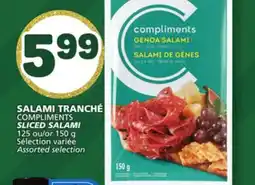 Marché Bonichoix COMPLIMENTS SLICED SALAMI offer