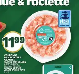 Marché Bonichoix COMPLIMENTS FROZEN COOKED JUMBO SHRIMP RING offer