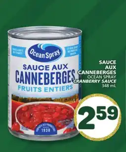 Marché Bonichoix OCEAN SPRAY CRANBERRY SAUCE offer