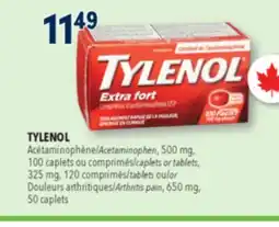 Familiprix Tylenol extra strength 500mg acetaminophen tablets offer