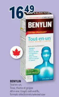 Familiprix BENYLIN, All-in-one, Cough, cold and flu, selected sizes offer