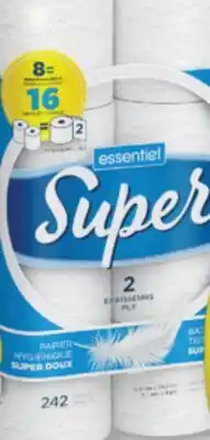 Familiprix Essentiel super soft 2 ply bathroom tissue 8un offer
