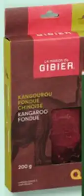 IGA GIBIERS CANABEC FROZEN GAME MEAT FOR CHINESE FONDUE offer