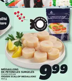 IGA CLEAR OCEAN FROZEN SCALLOP MEDALLIONS offer