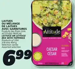 IGA ATTITUDE FRAÎCHE LETTUCE MIX WITH TOPPINGS offer